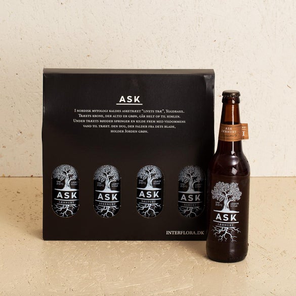 Gaveæske med 4 ASK øl (efter eget valg)